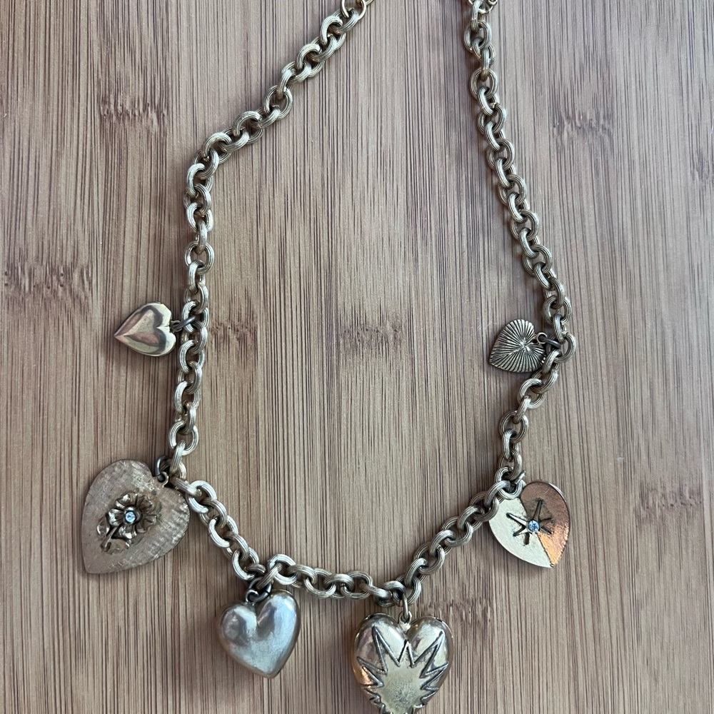 Jennifer Behr Gold Heart Charm Necklace